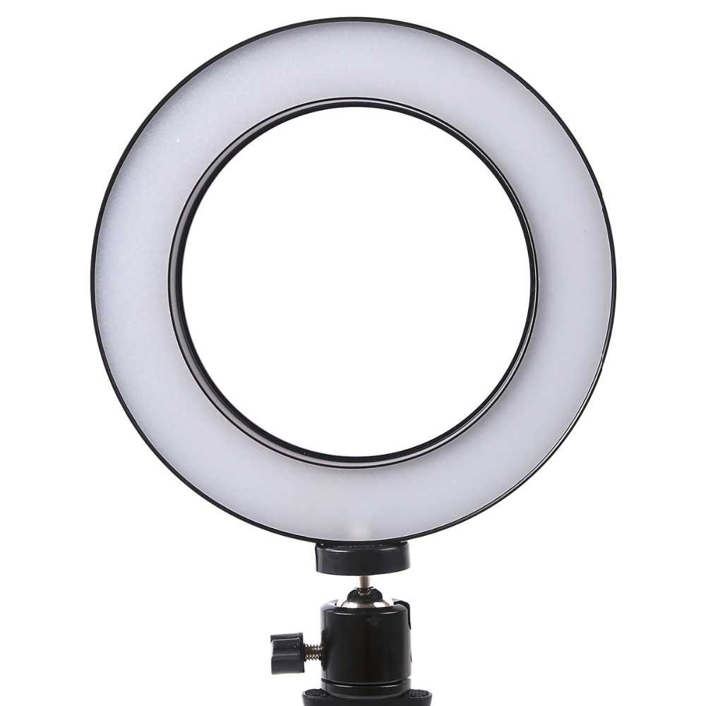 Lampu Halo Ring Light LED Kamera 8W 6Inch Mini Tripod RL-19