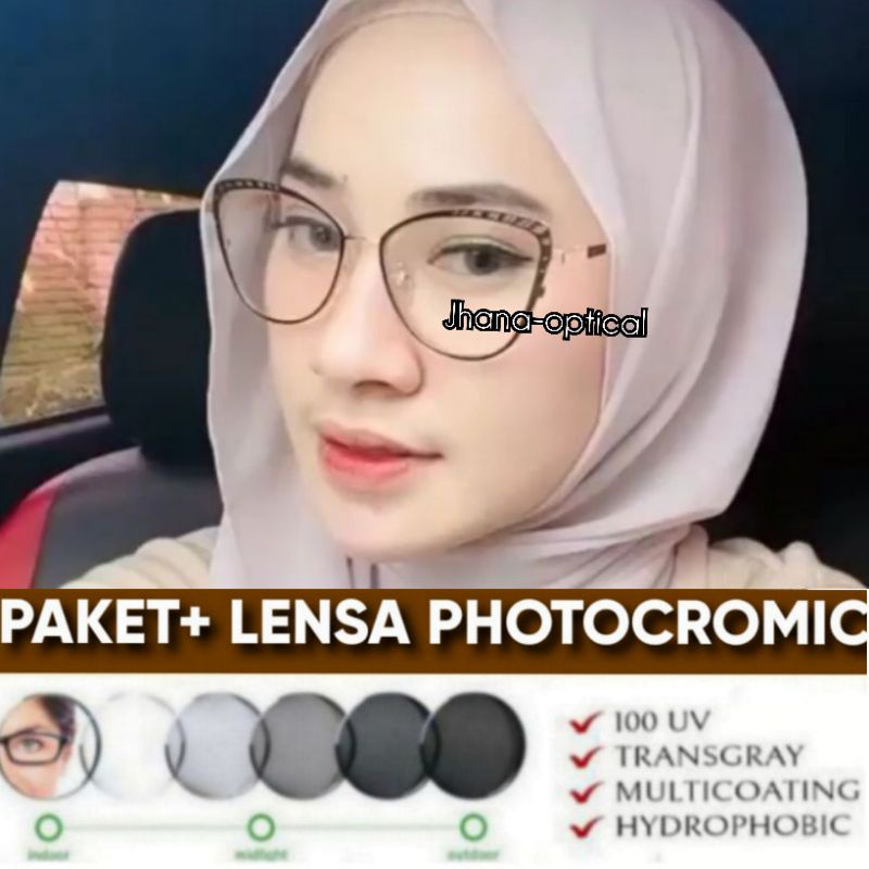0FRAME CAT EYE BISA MINUS |  KACAMATA PHOTOCROMIC | KACAMATA