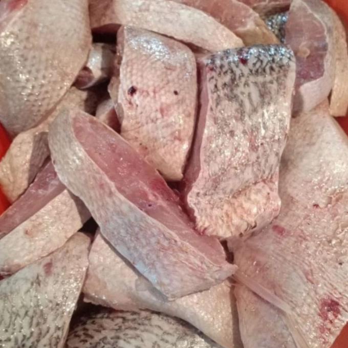 

[COD] daging ikan kakap putih potong (dengan tulang) - 500 gr [COD]