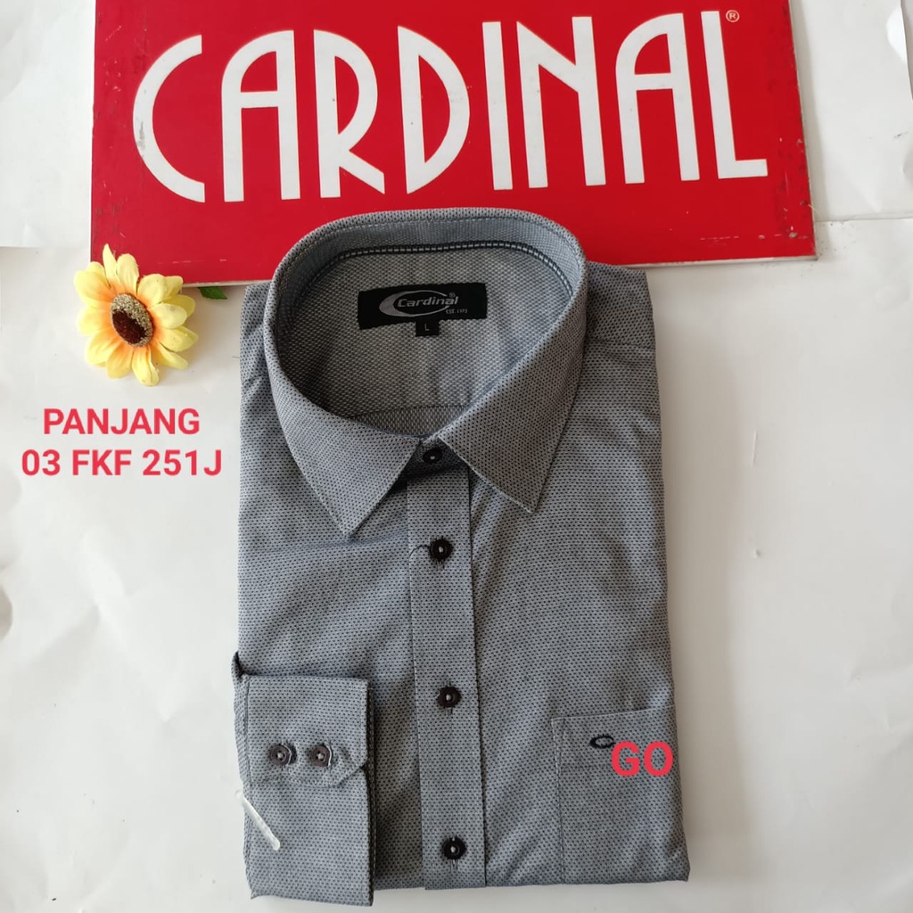 gof S F CARDINAL KEMEJA MOTIF BINTIK FORMAL Lengan Panjang Pakaian Atasan Pria Dewasa Distro Original 11