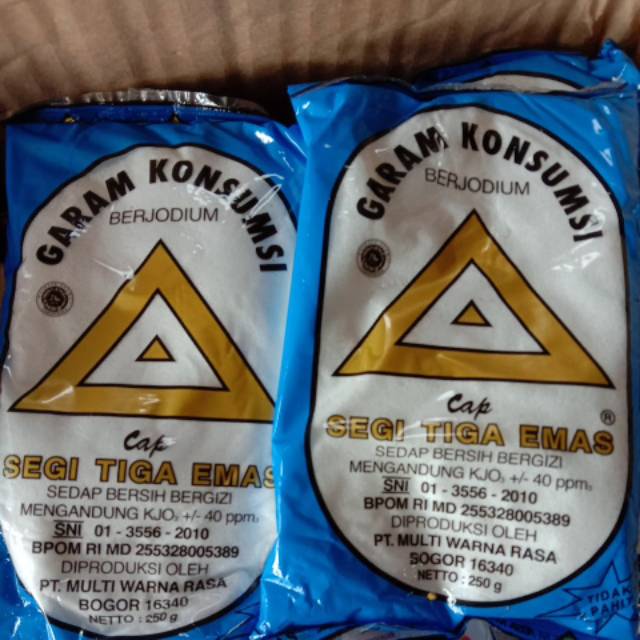

Garam segi tiga emas 250 gr