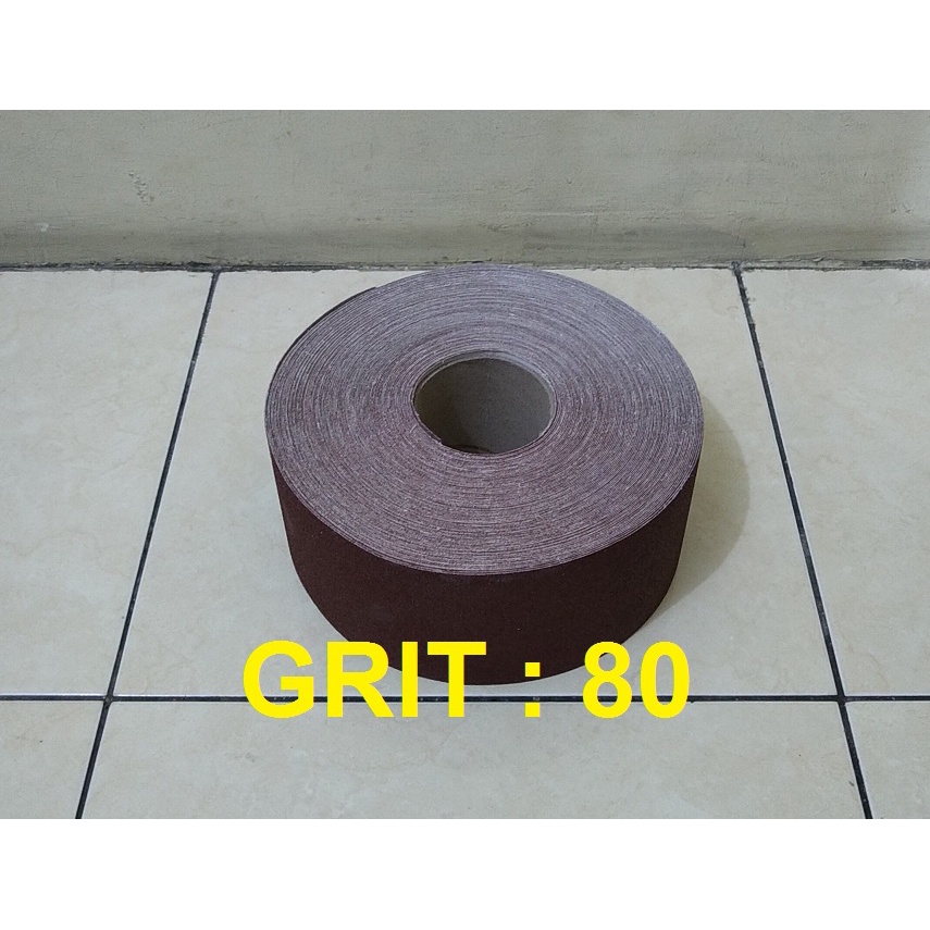 Amplas Roll Meteran - Belt Sander Grit 80 Panjang 1 Meter