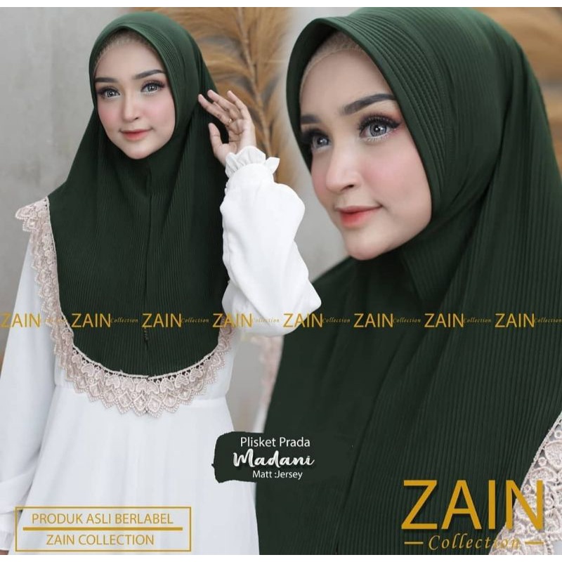 Bergo plisket renda prada / hijab instan plisket renda / jilbab prisket