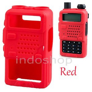 Sarung Cover HT Baofeng UV 5R UV 5RA UV5R UV5RA warna Merah