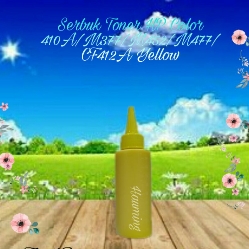 Serbuk Toner HP 410A Pro M377 M452 M477 M377dw M452dw M452nw M477fdw M477fnw CF412A Yellow 1x Isi