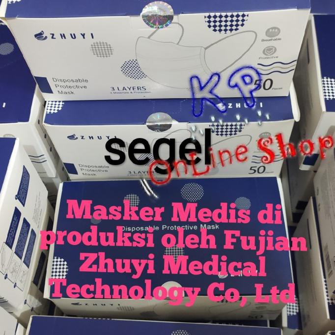 [[BISA COD]] Masker Medis Disposable 3 ply high quality - Biru Muda TERBAIK Kode 958