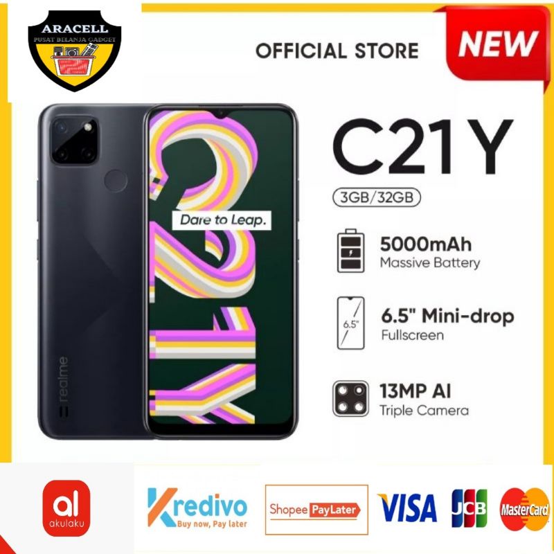 Realme C21Y 3/32 & 4/64 garansi resmi realme