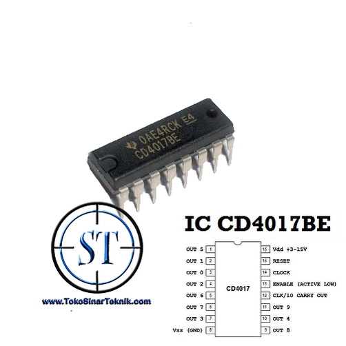 IC CD / HCF / HEF /TC 4017 16P CD4017BE Decade Counter Divider 8 Bit 16 Pin