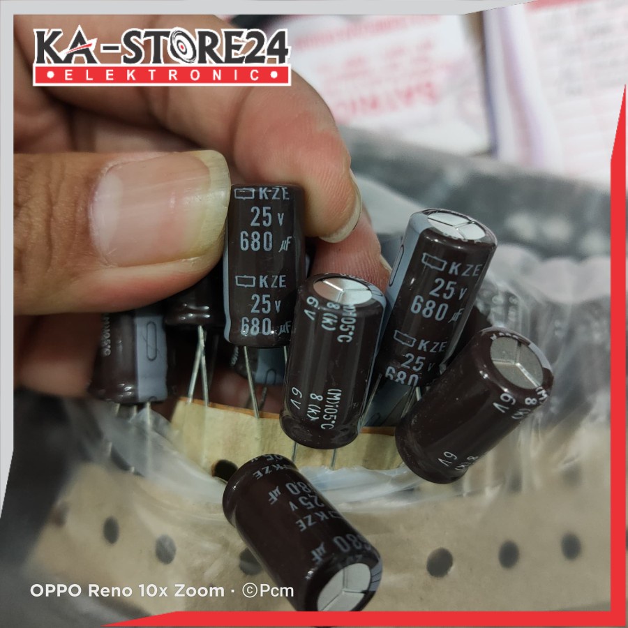 Elco 680uf 25v Nipon Chemicon Asli - Original