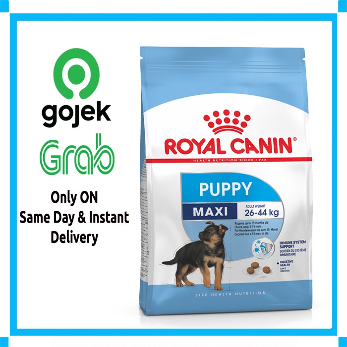 royal canin maxi puppy 15kg 3kg free