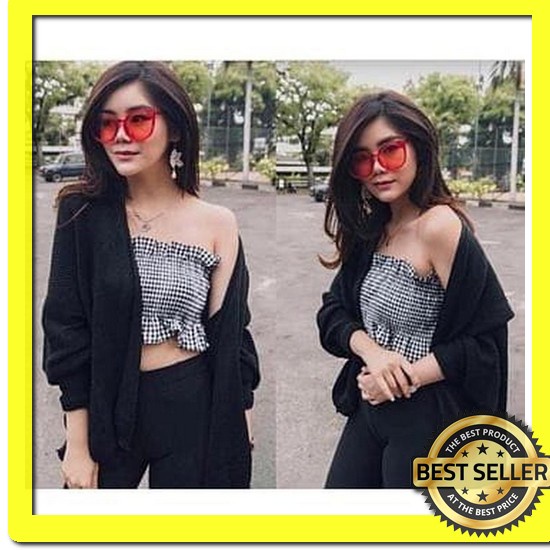 Blazer Wanita Azalea Outer Outer Tanpa Lengan Z4J0 Outer Wanita Panjan [Marion Outer Rajut Black Bc]