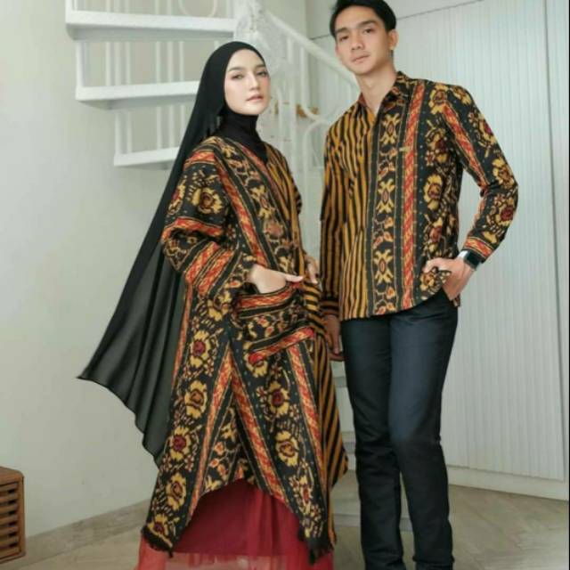 Set baju couple kain tenun ethnic jepara