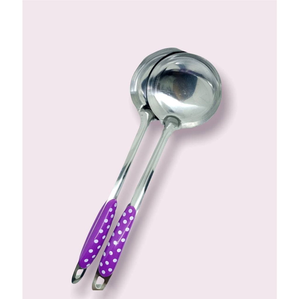 Sendok Sayur Stainless Polkadot/Irus Stainless besar