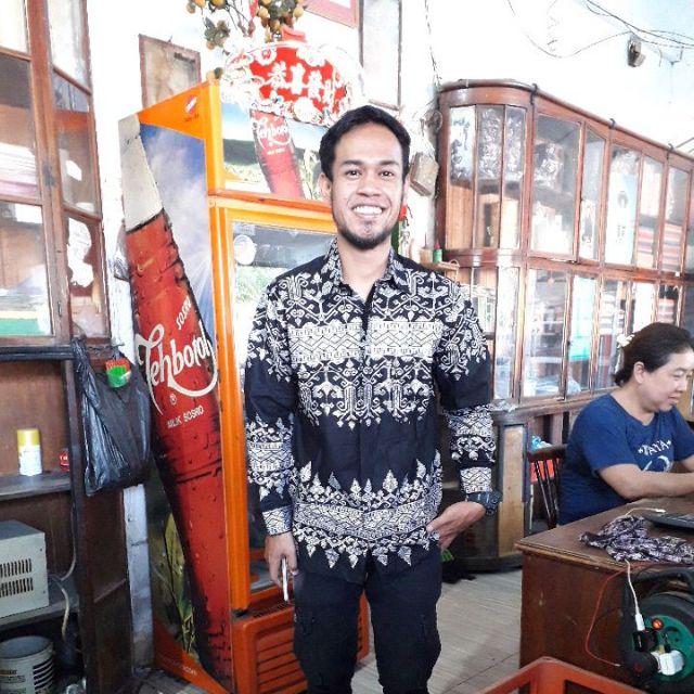 Bswart Batik Hrb026 Kenongo Hem Pendek Padi Pekalongan M L Xl Batik Pria Murah Modern Grosir