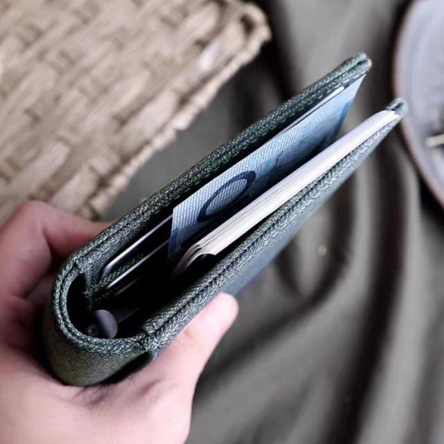 Dompet Pria Dompet Kanvas Nilon Tebal JK015 Dompet Pendek Passport BOX - Abu-abu