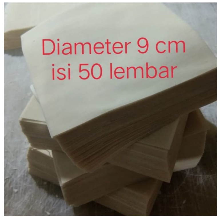 

kulit dimsum/gyoza/siomay uk 9cm (kotak) isi 50 lembar