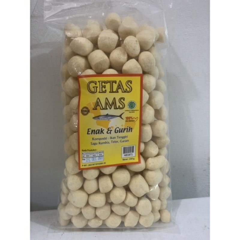 

GETAS AMS PREMIUM ASLI GETAS BELINYU 250GRAM GETAS BANGKA PREMIUM KERUPUK AAMPLANG CEMILAN DARI TOKO SNACK BANGKA JOJO