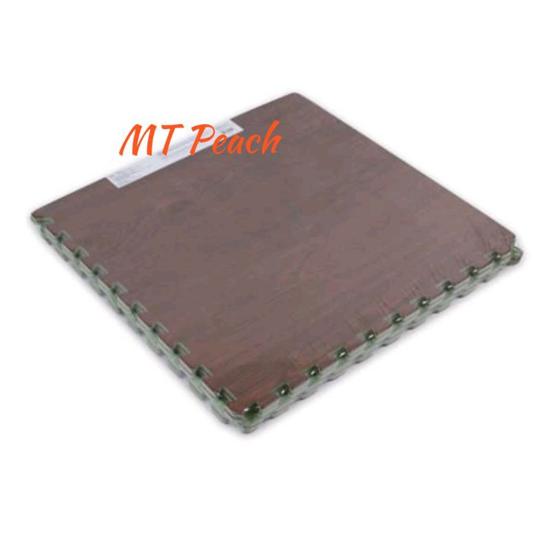 KRISHOME KARPET PUZZLE EVA FOAM MAT WOODEN DESIGN - COKLAT TUA