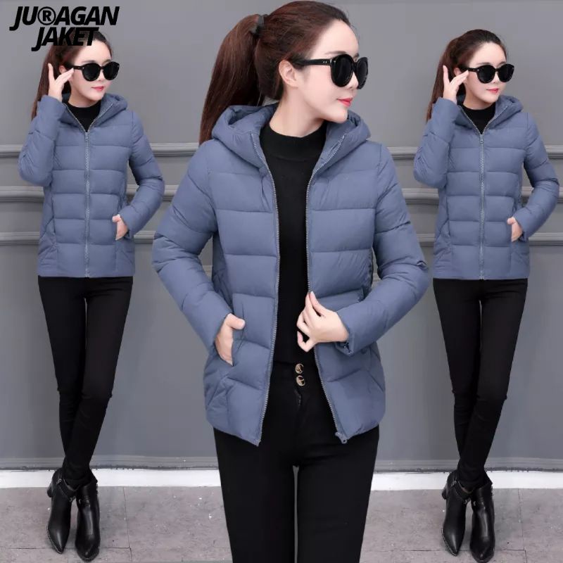 Jaket wanita winter coat hoodie musim dingin