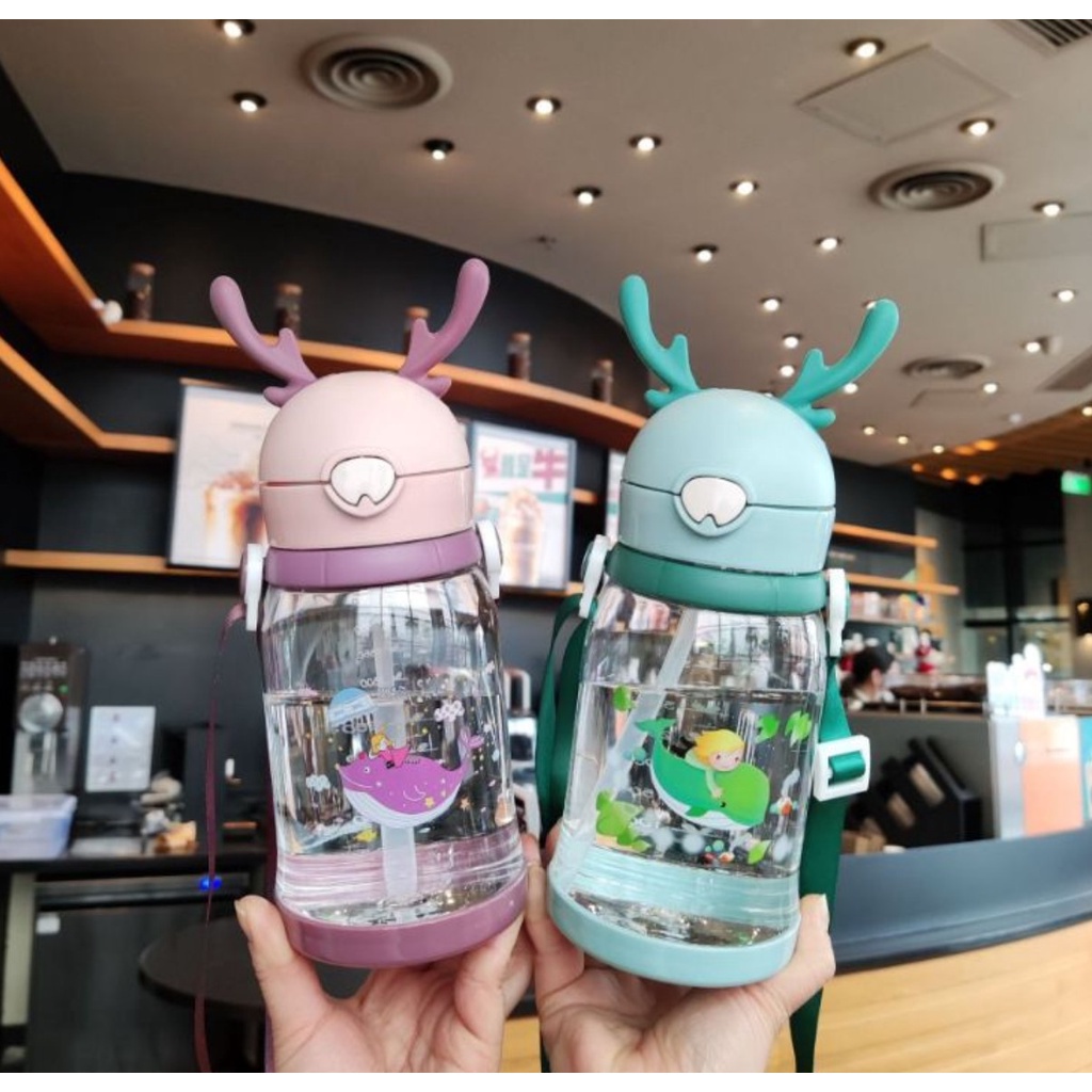 COD Botol Minum Jumbo 2 Liter Viral Motivational Water Bottle Motivasi 2000ml P09-Hijau-550ml