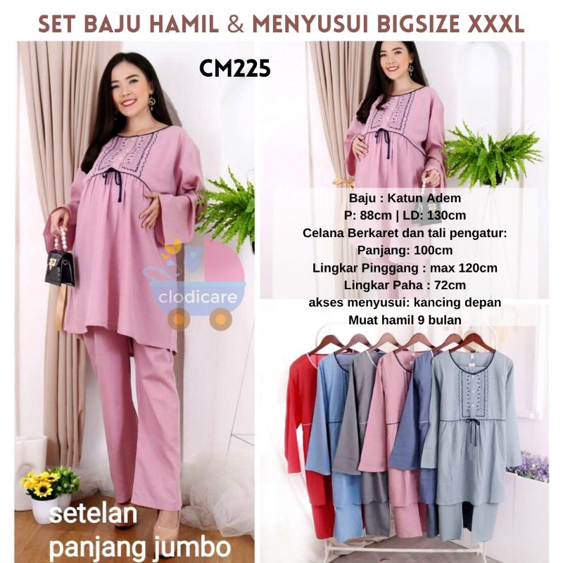 Baju Hamil Setelan Hamil Menyusui XXXL Jumbo Big Size Besar LD 130 CM