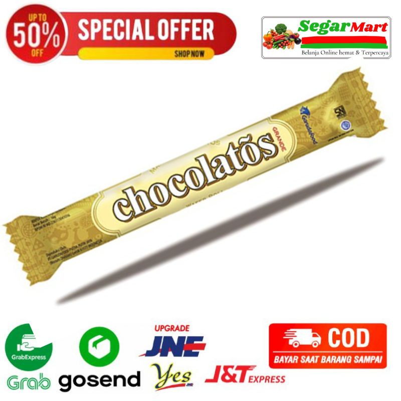 

Wafer Roll Chocolatos Grade 20x16 gram Coklat Segarmart bandung