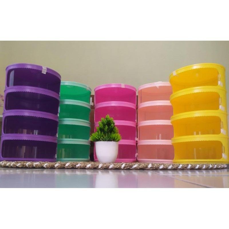 food storage warna 4 susun, wadah saji makanan
