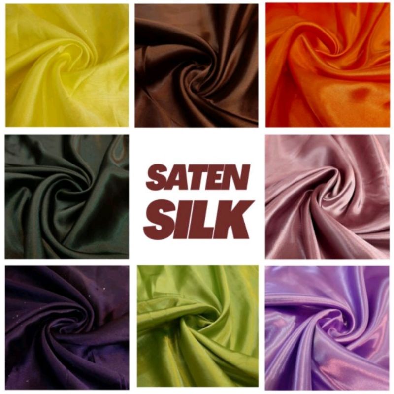 KAIN SATEN SILKY / SATIN SILKY / [ TERMURAH ]