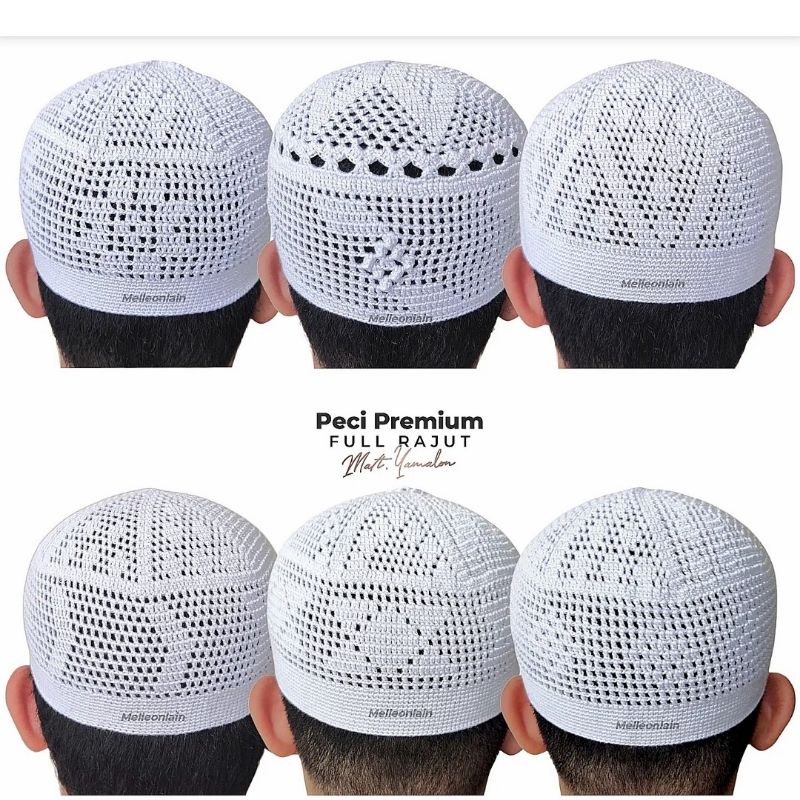 peci kopiah rajut model Yaman Madinah handmode