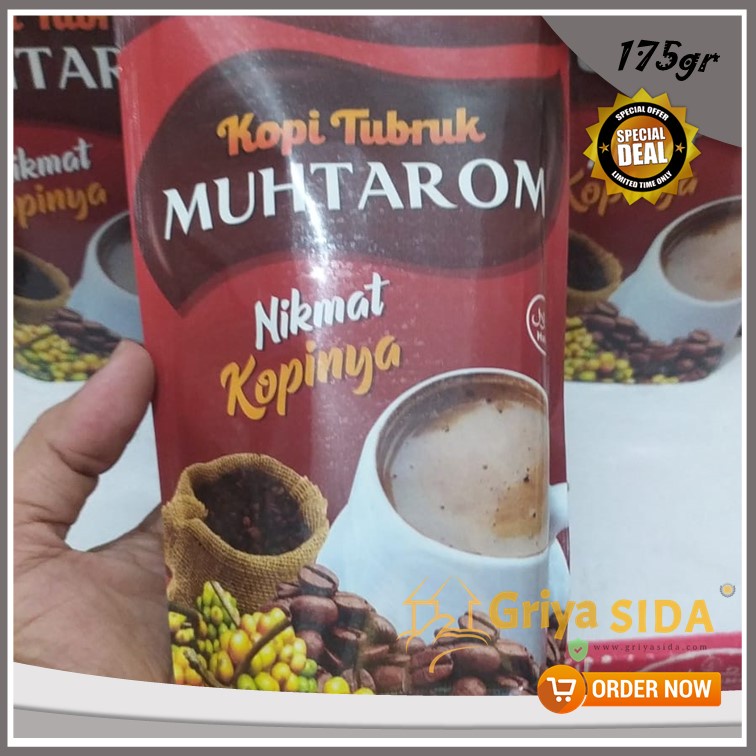 Kopi tubruk Muhtarom 125 gr kopi rempah kopi ARAB MUHTAROM Fresh Asli Bubuk Giling Halus