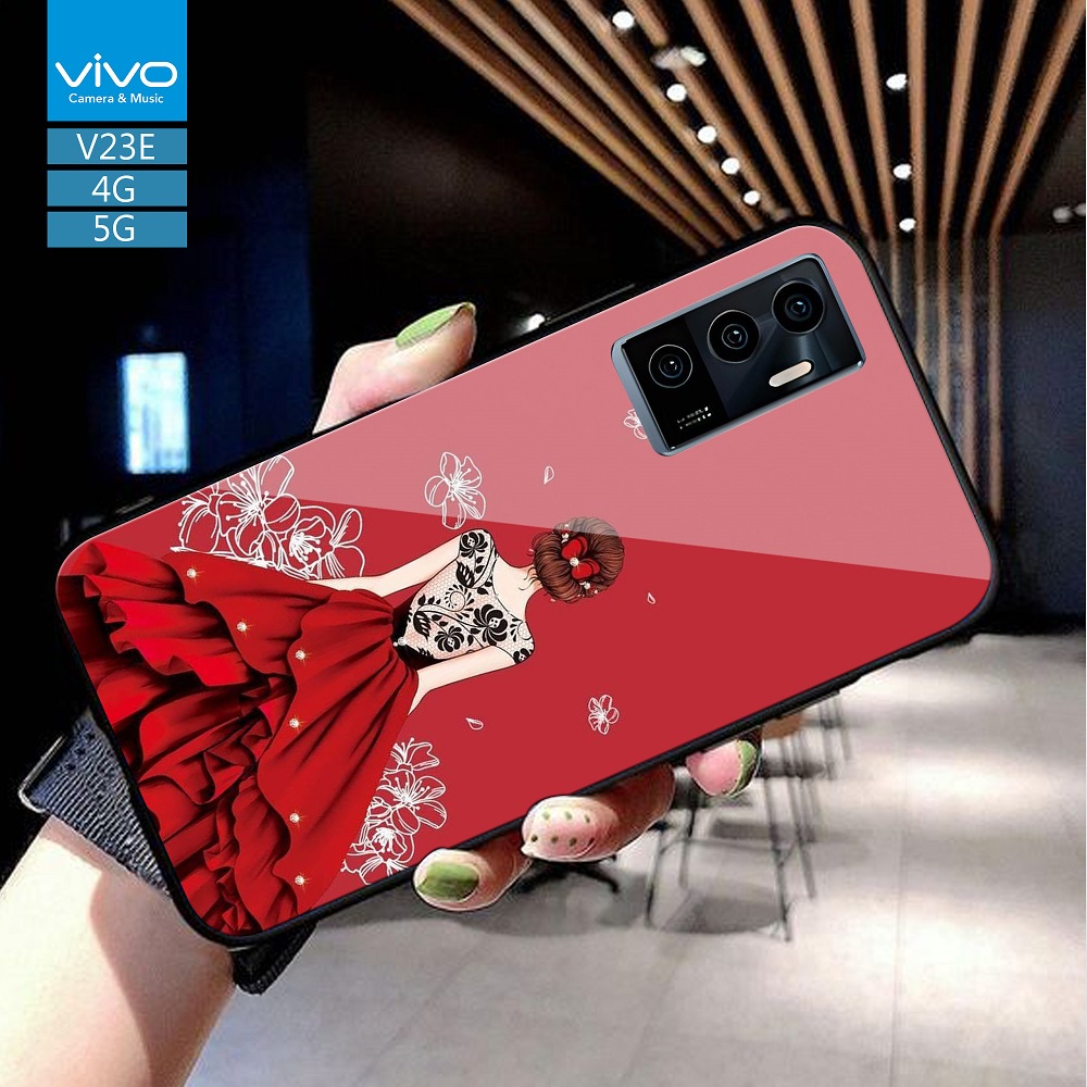Softcase Glass Kaca Vivo V23E 4G 5G  /Casing Handphone Vivo V23E 4G 5G - / Case Hp Vivo V23E 4G 5G  