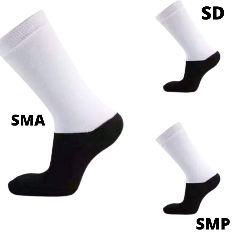 Kaos Kaki Anak SD SMP SMA Putih Hitam Panjang Sebetis Anak Cewe Cowo Murah Terlaris