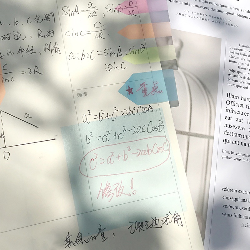 Winzige Transparent Sticky Notes transparan Memo Sticky Note Plastik Stiker Label Anti Air To Do List Untuk Kantor Sekolah-1