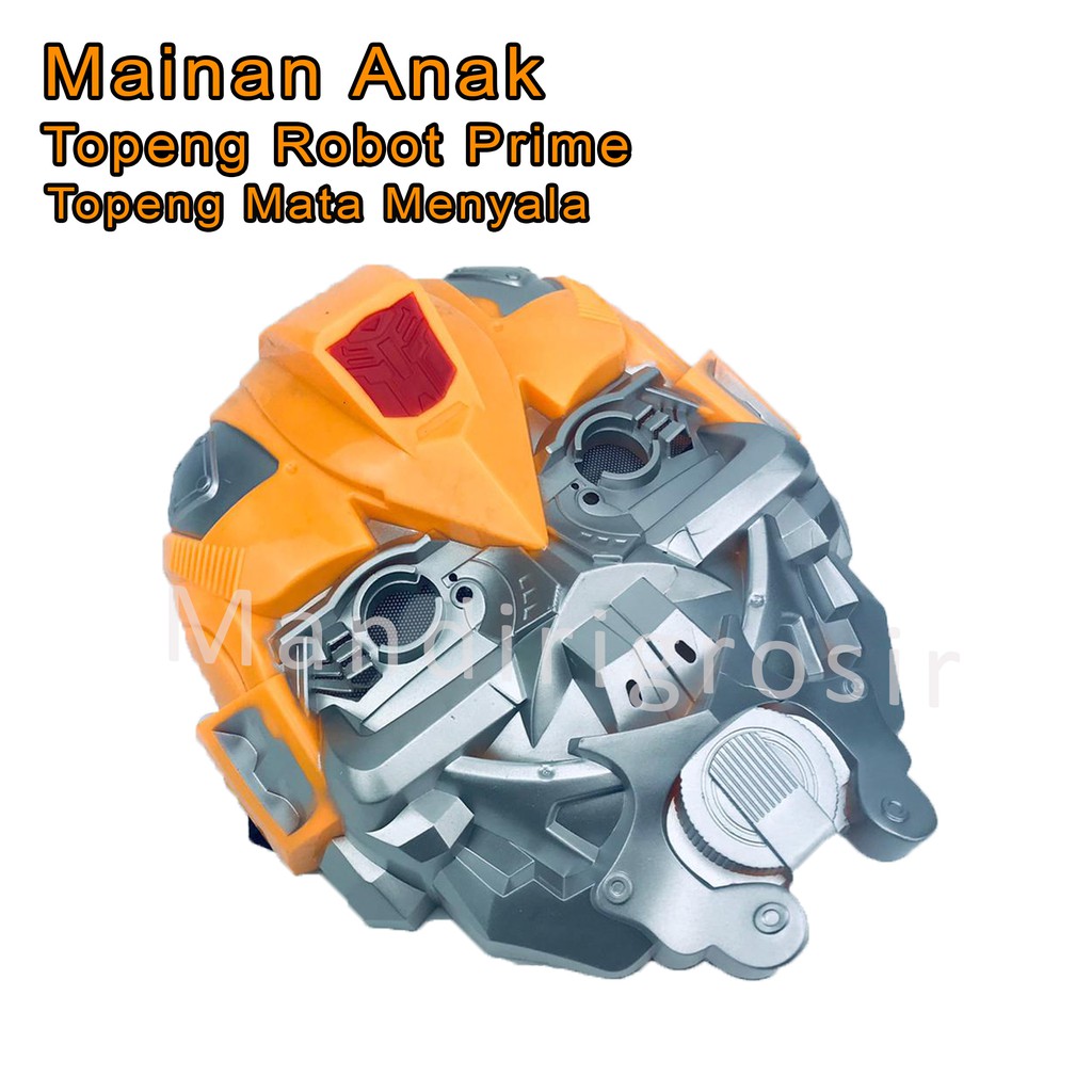 Topeng Robot Prime *Mainan Anak * Topeng Mata Menyala * Topeng nyala