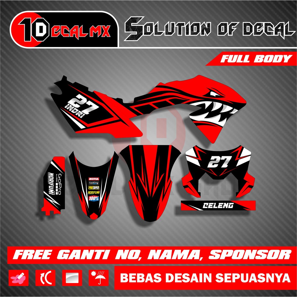 Decal Sticker KLX BF 150 SHARK