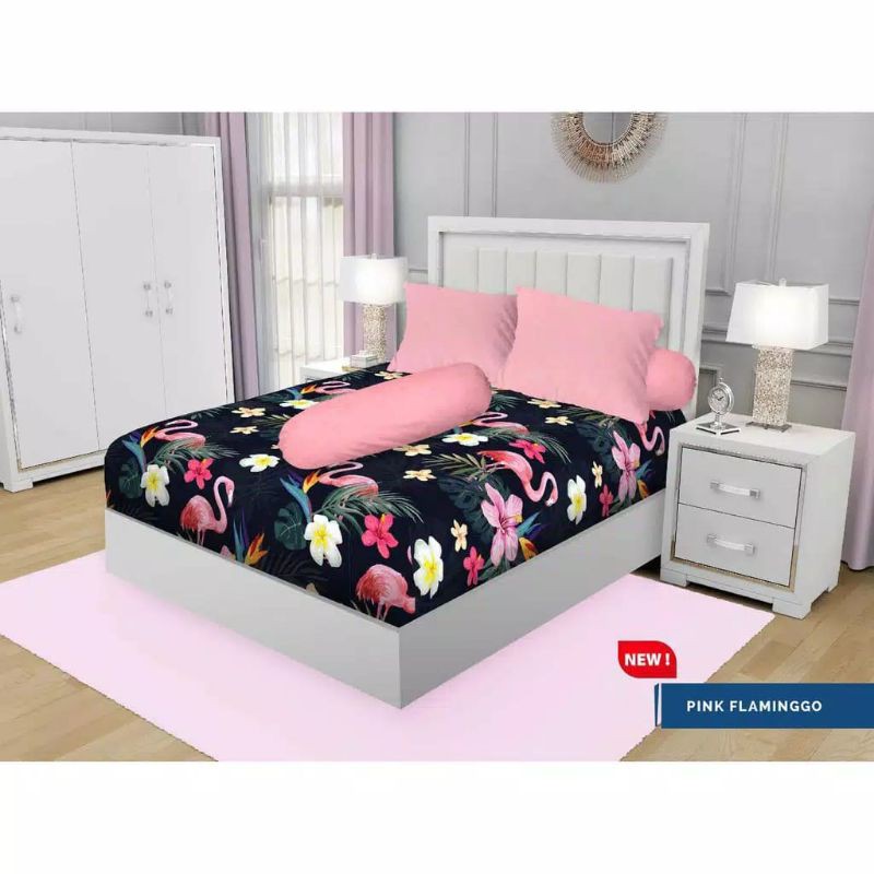 Sprei CALIFORNIA King 180x200 - Pink flamingo