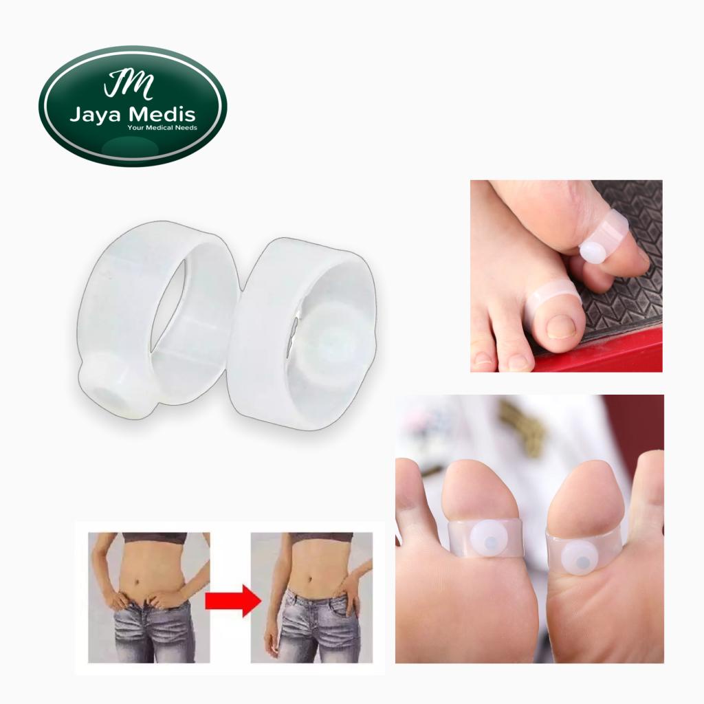 Cincin Jari Kaki Magnetik Bahan Silikon - 1 Pasang