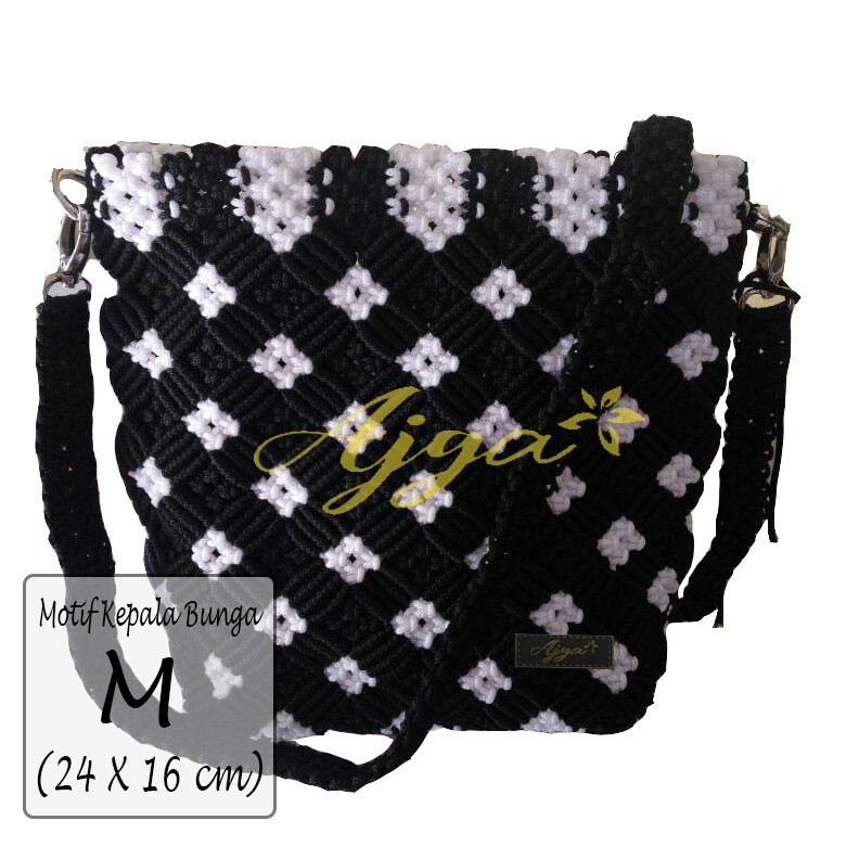 Jual Tas Talikur Wanita Motif Bunga Size M Macrame Bag Request