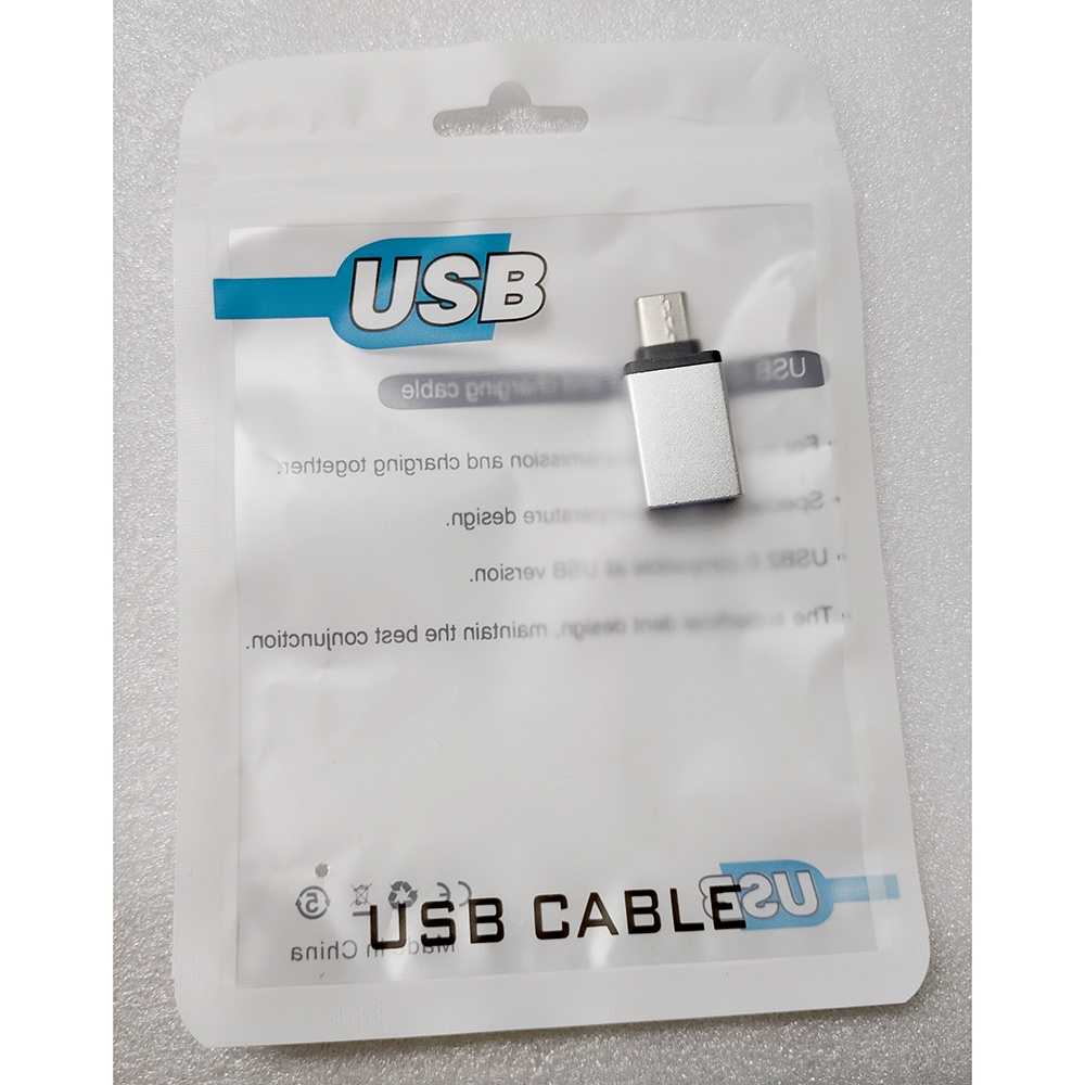 OTG Type C To USB 3.1 Fast Transfer Rate 10Gbps Charging Cable Silver