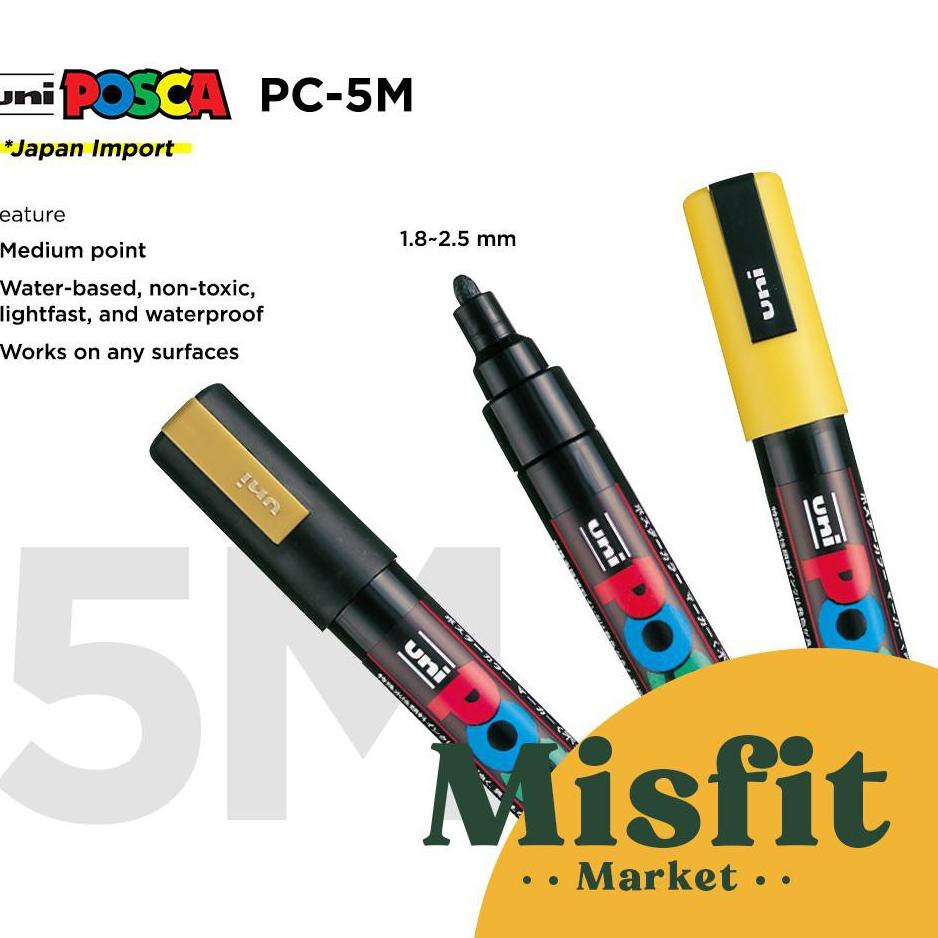 

Nzs86 UNI POSCA PC-5M Paint Marker (Medium Point) PC5M Spidol Warna Warni .,.,.,.,