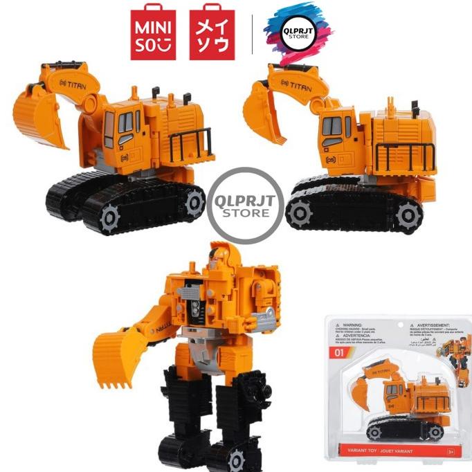 Mainan Edukasi Anak Toy Car Mobil Robot Miniso