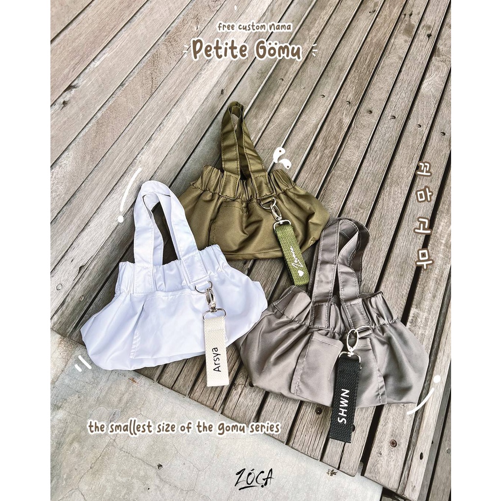 PETITE GOMU SERIES FOLDABLE BAG / TAS KECIL / SLINGBAG / TAS SELEMPANG ( FREE CUSTOM NAMA )