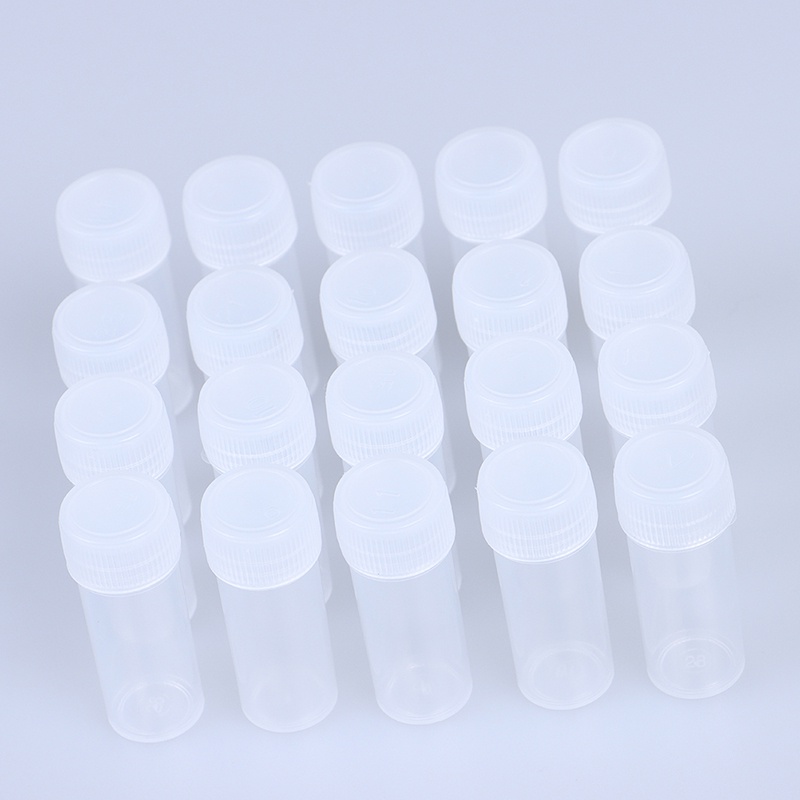 【LUCK11】5ml Plastic Sample Bottle Test Tube Mini Small Bottles Vials Storage Containers