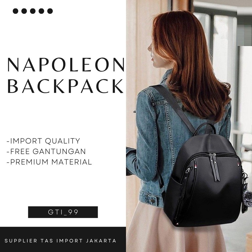 Tas Ransel Wanita Polyester Import " NAPOLEON "