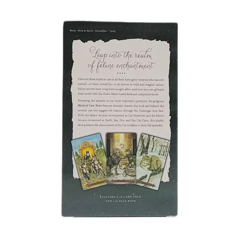 Mystical Cat Tarot 12x7cm include guide paper