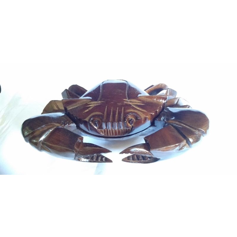 Asbak Kayu ukiran kepiting