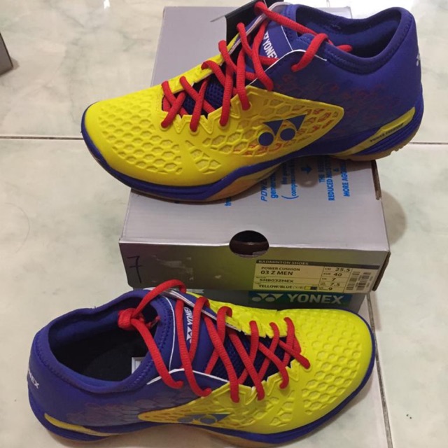hot sales - Sepatu Badminton Yonex SHB 03 Z Men Yellow/Blue Original