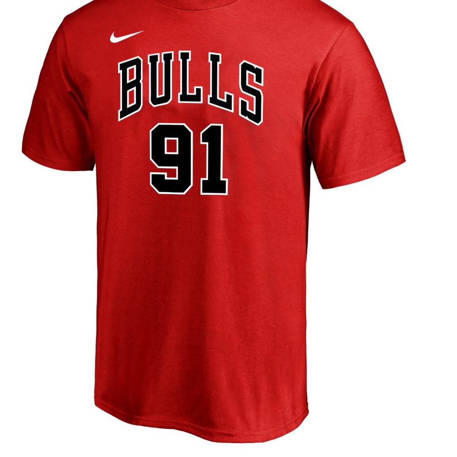 TERBARU.. Tshirt - Baju Kaos Basket Nike NBA Gametime Chicago BULLS - No 91 DENNIS RODMAN #