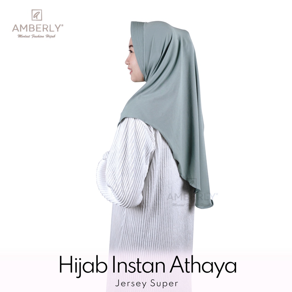 Amberly Athaya Jilbab Instan Jersey Bahan Jersey