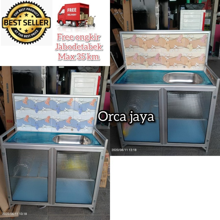 Rak Cuci Piring/RAK KOMPOR Wastafel 2 Pintu Keramik/free 5km dr toko/chat admin